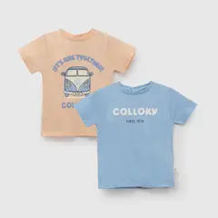 COLLOKY - Polera bipack niño multicolor 6-9M a 4-5A