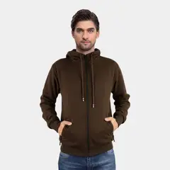 LIKE SHOP - Polerón Hombre Invierno Algodón Forro Piel Cierre Bolsillos Gorro 7636