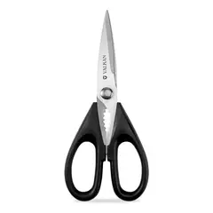 GENERICO - Tijeras De Cocina Multiusos Aleman Acero Color Negro BELUG