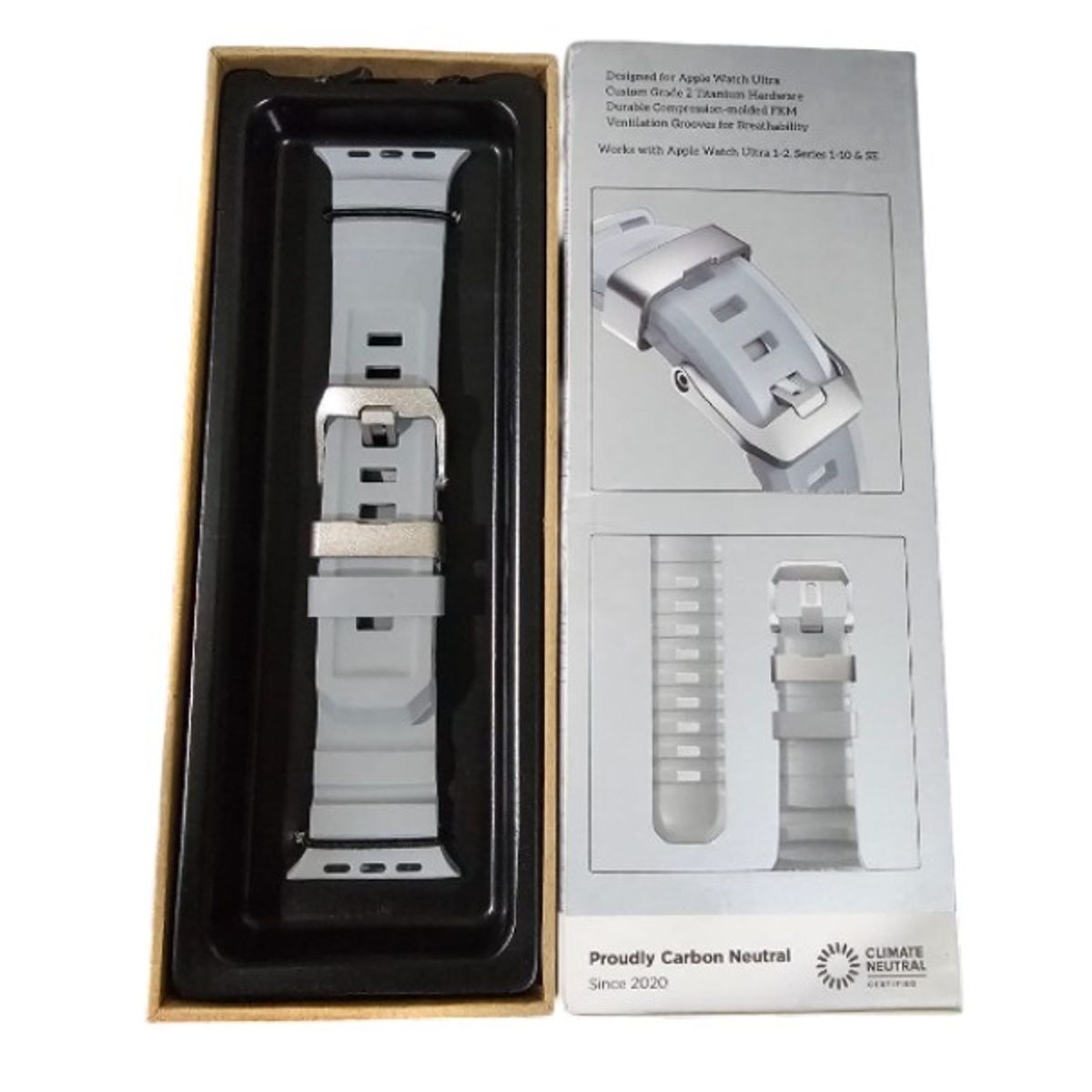 GENERICO - Correa de silicona deportiva para iWatch Ultra 2 Apple Watch Gris