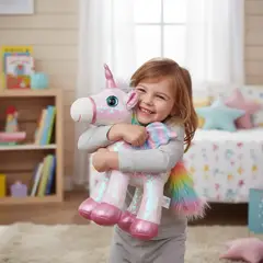 TOPSOC - Peluche Unicornio Lentejuelas 30 cm