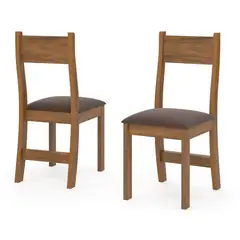 ALTAVISION - JUEGO COMEDOR VIOLETA 6 SILLAS CAFE MIEL