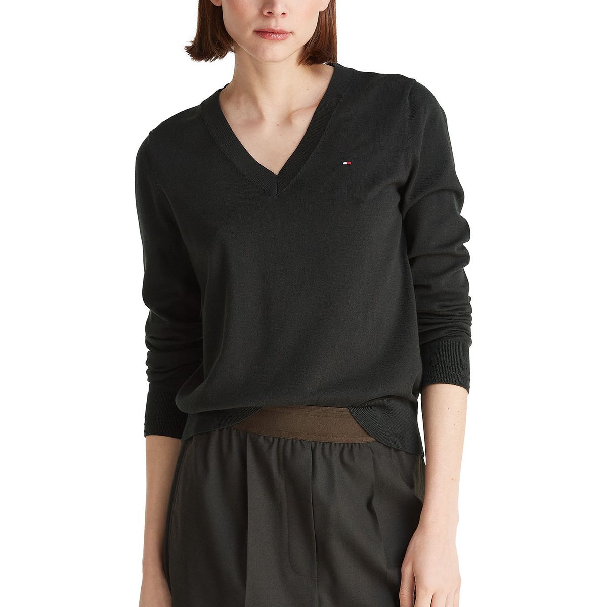 TOMMY HILFIGER - Sweater Con Diseño De Rayas Negro Tommy Hilfiger