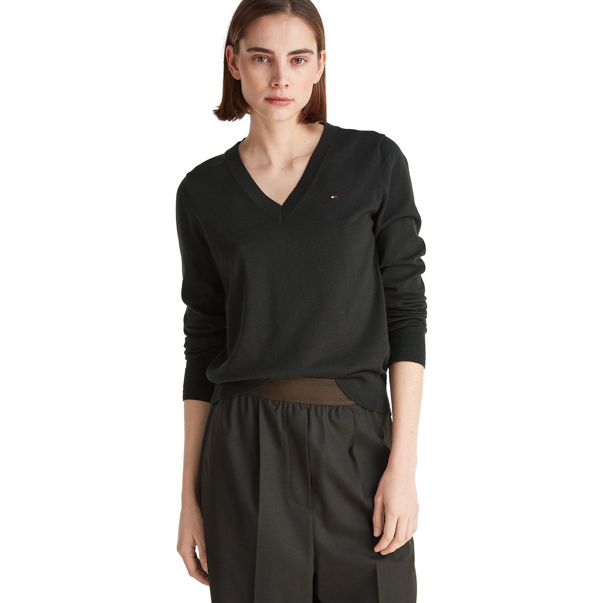 TOMMY HILFIGER - Sweater Con Diseño De Rayas Negro Tommy Hilfiger