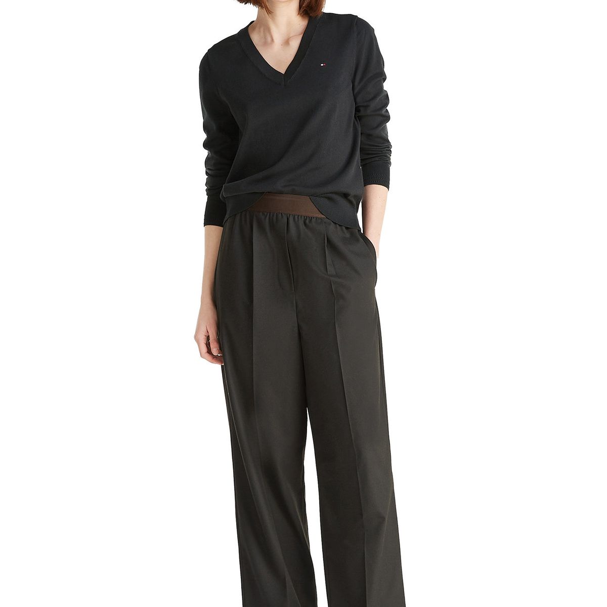 TOMMY HILFIGER - Sweater Con Diseño De Rayas Negro Tommy Hilfiger