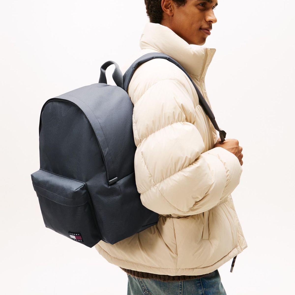 TOMMY HILFIGER - Mochila Essential Con Logo Gris Tommy Jeans
