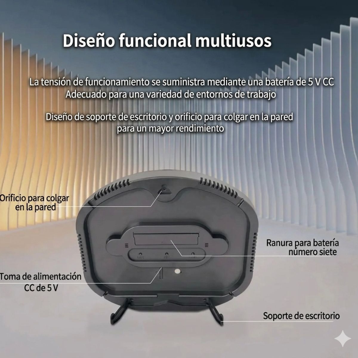 IRM - Reloj Digital Mural X2 Led Temperatura Humedad Alarma Fecha Sensor De Luz Pantalla Gran Tamaño