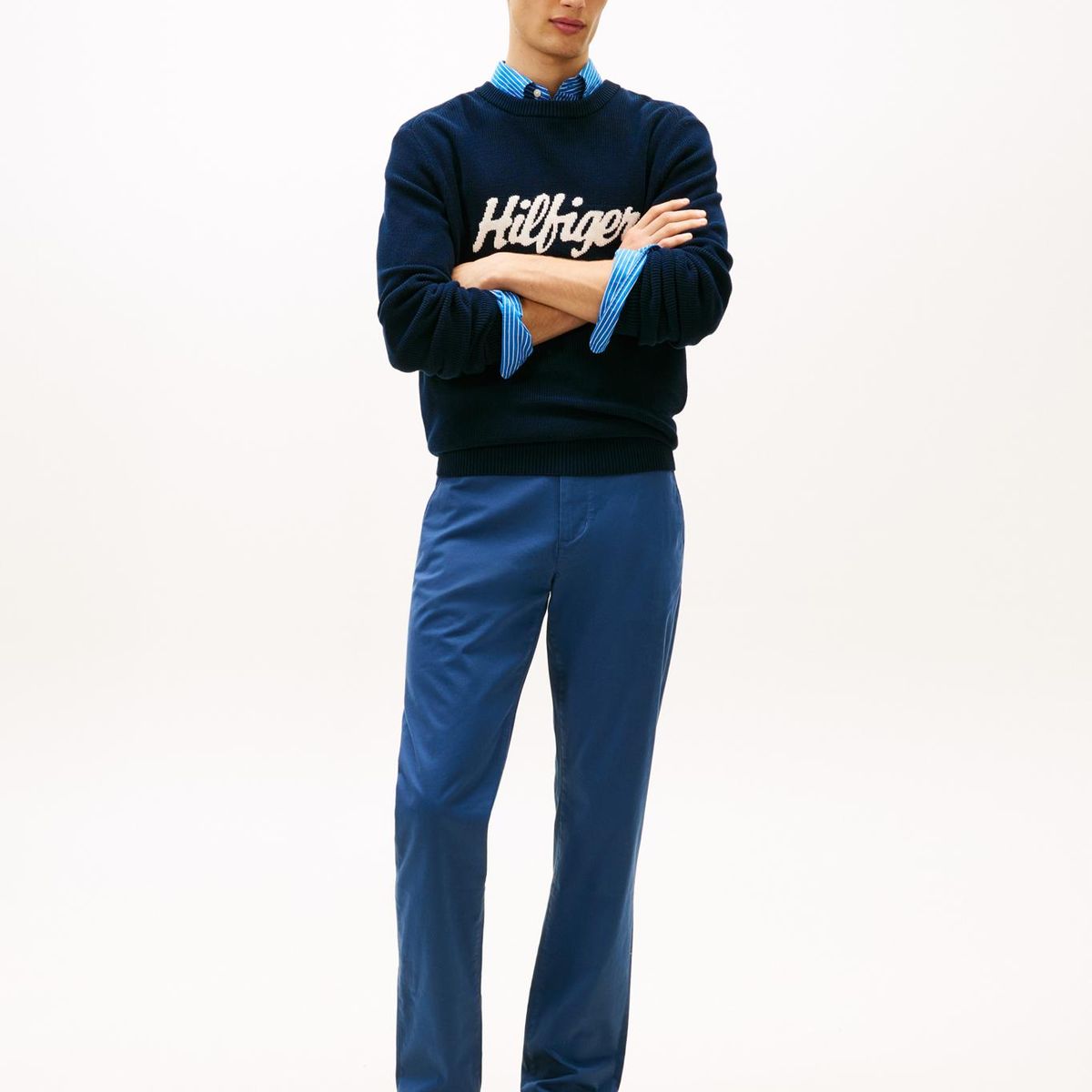 TOMMY HILFIGER - Pantalón Chino Denton Straight Fit Azul Tommy Hilfiger