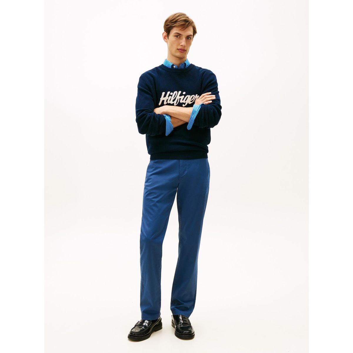 TOMMY HILFIGER - Pantalón Chino Denton Straight Fit Azul Tommy Hilfiger