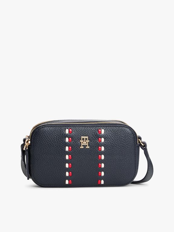 Cartera Bandolera Con Cinta Distintiva Azul Azul TALLA UNICA