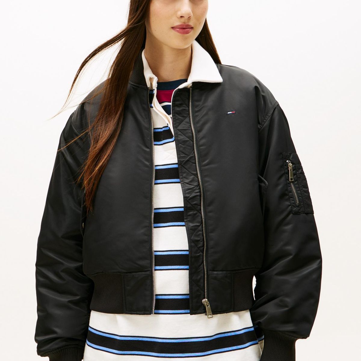 TOMMY HILFIGER - Chaqueta Bomber Essential Negro Tommy Jeans