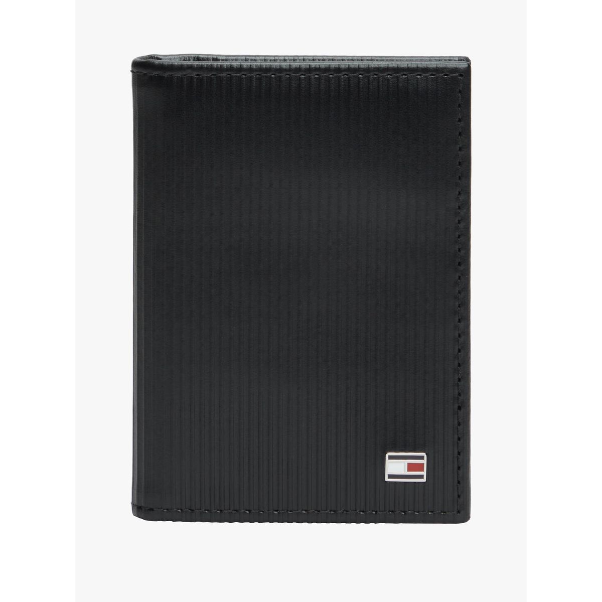 TOMMY HILFIGER - Billetera De Cuero Con Logo Negro Tommy Hilfiger