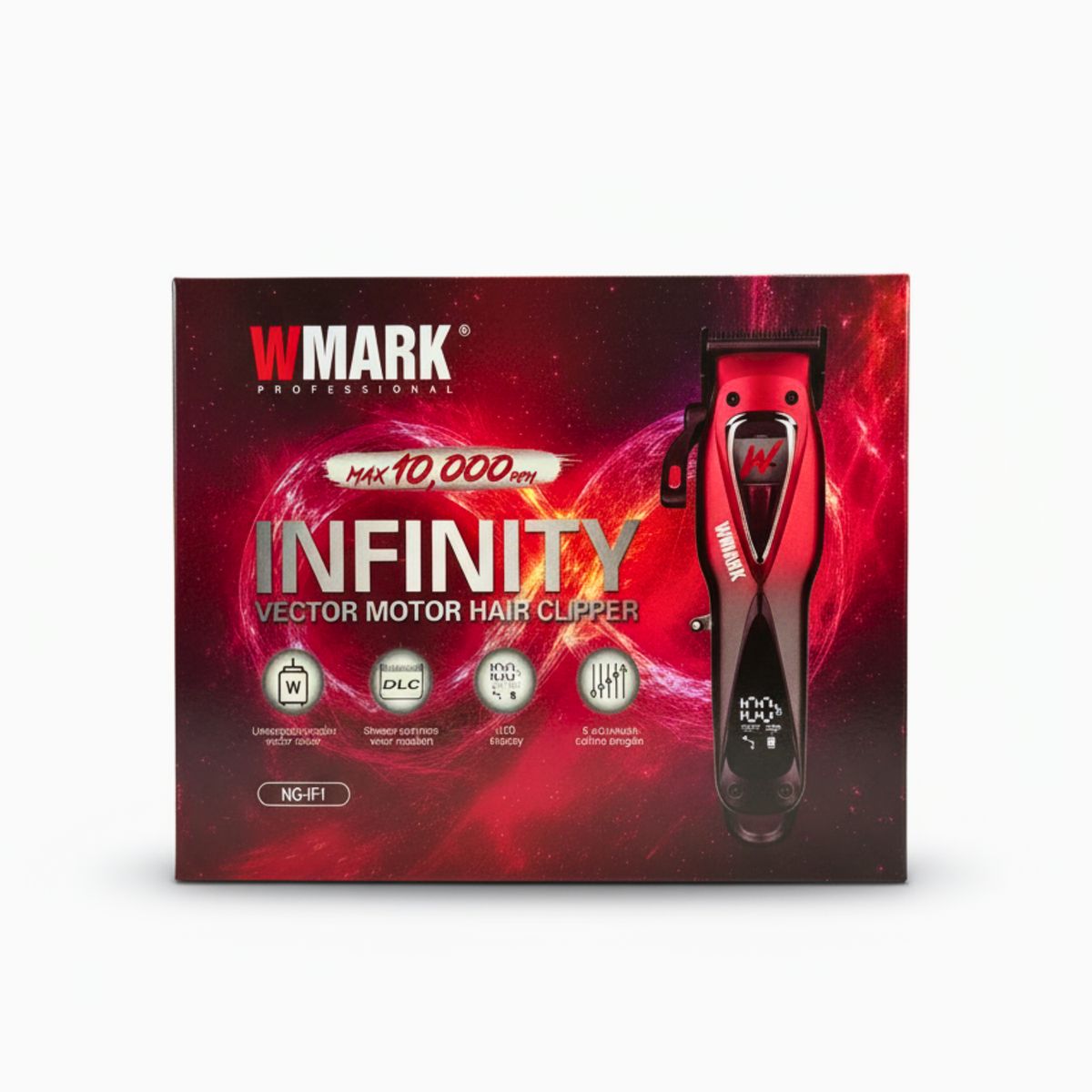 WMARK - Máquina Cortapelo Profesional Wmark NG-IF1 con Motor Infinity Vector 10000RPM
