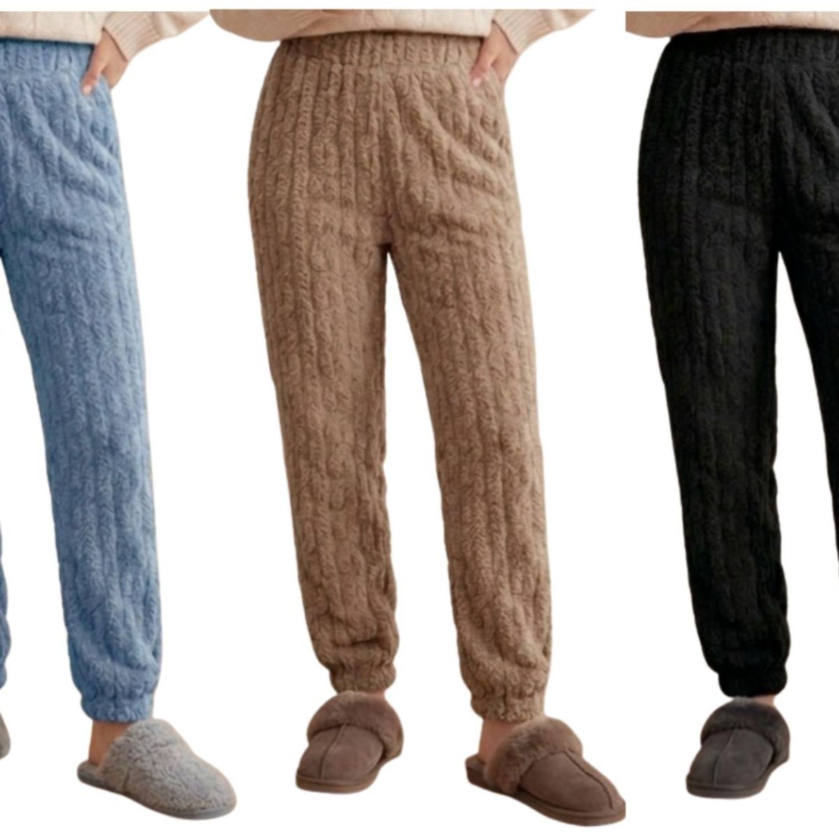LOOK SHOP - Pack 3 Pijama Pantalón De Dormir Polar Invierno Mujer 1085