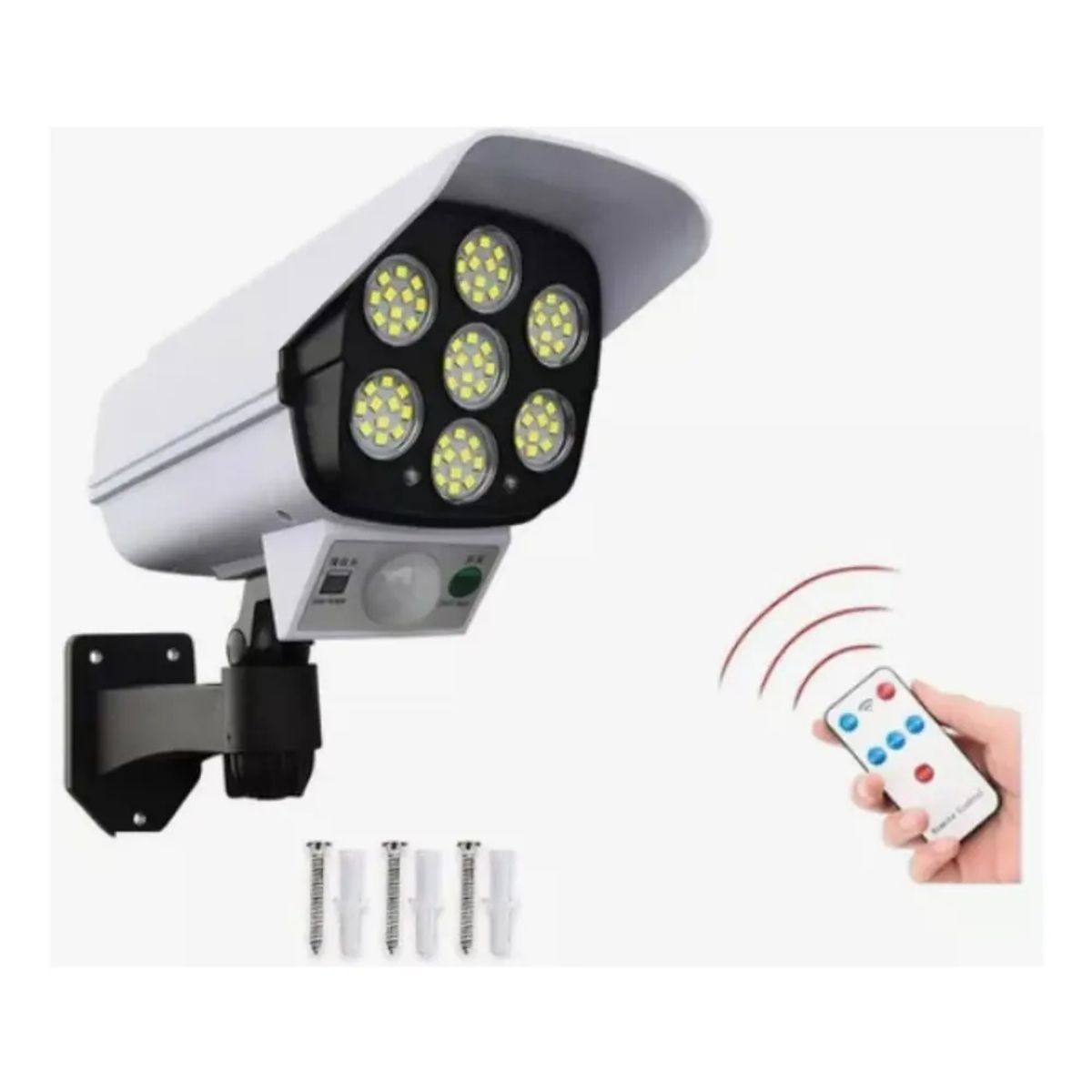 GENERICO - Foco Solar Led con Sensor de Movimiento Tipo Cámara