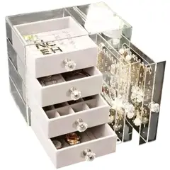 GENERICO - Joyero Organizador De Viaje Acrílico Cajón Para Joyería