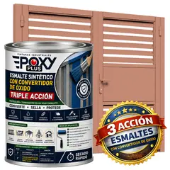 EPOXY - ESMALTE SINTETICO - CONVERTIDOR OXIDO - 1-32 GALÓN - ROJO BEIGE