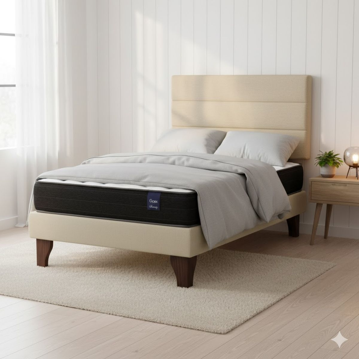 GAEX Cama Europea 1 Plaza 200 Respaldo Atacama | Falabella Chile