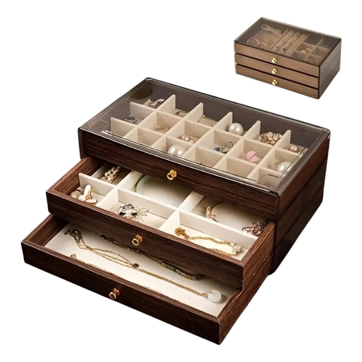 GENERICO - Elegante Joyero Estuche Joyería Caja Organizador