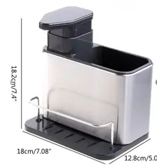 GENERICO - Dispensador De Detergente 3 En 1 De Acero Inoxidable
