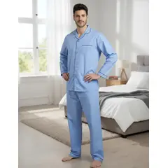 MONA - Pijama Popelina camisero con botones