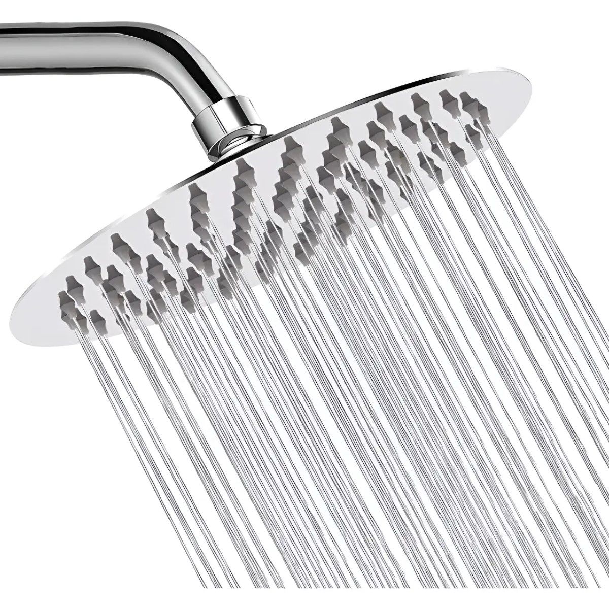 GENERICO - Cabezal Ducha Lluvia Regadera Redondo Acero Inoxidable 20cm BELUG