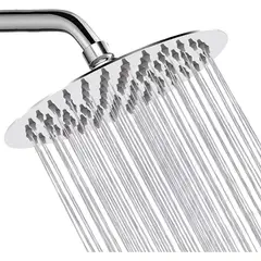 GENERICO - Cabezal Ducha Lluvia Regadera Redondo Acero Inoxidable 20cm BELUG