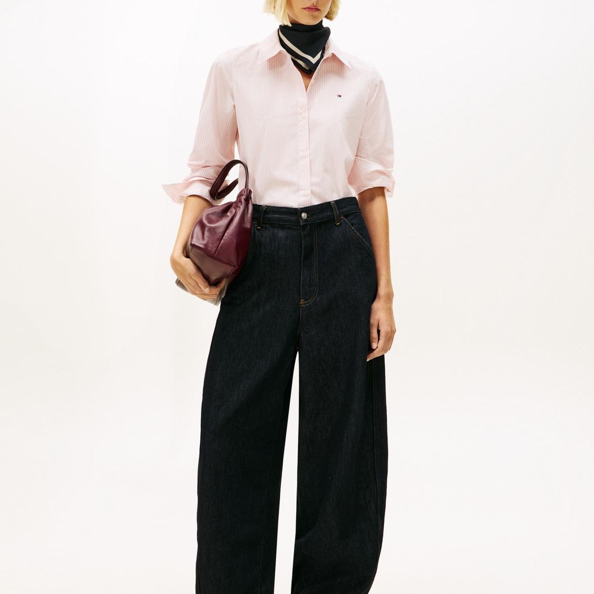 TOMMY HILFIGER - Camisa A Rayas Regular Fit Rosado Tommy Hilfiger