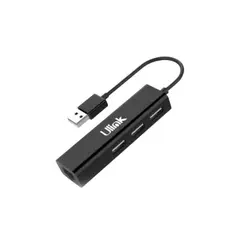 ULINK - Adaptador USB A Ethernet Con Hub USB 3 Puertos 10/100