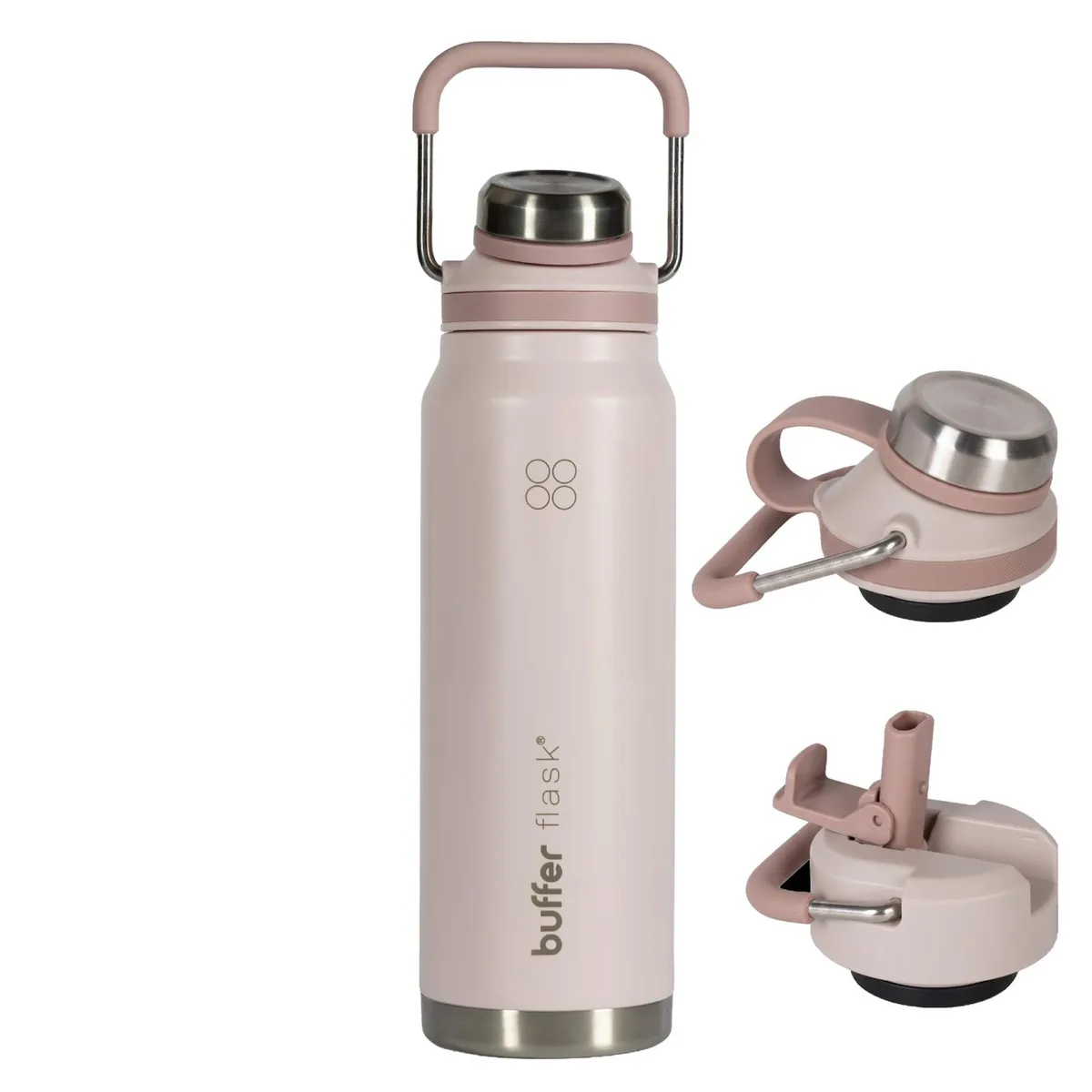 BUFFER FLASK - Termo Botella Agua Termica Buffer Acero Inoxidable 710ml - Rosa