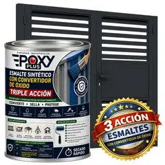 EPOXY - ESMALTE SINTETICO - CONVERTIDOR OXIDO - 1-32 GALÓN - GRIS NEGRO