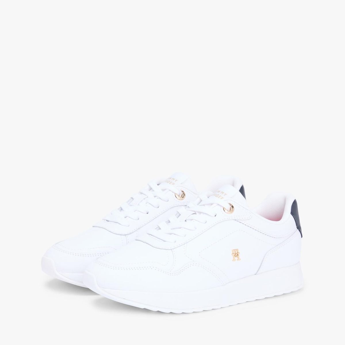 TOMMY HILFIGER - Zapatillas Corporate De Cuero Blanco Tommy Hilfiger