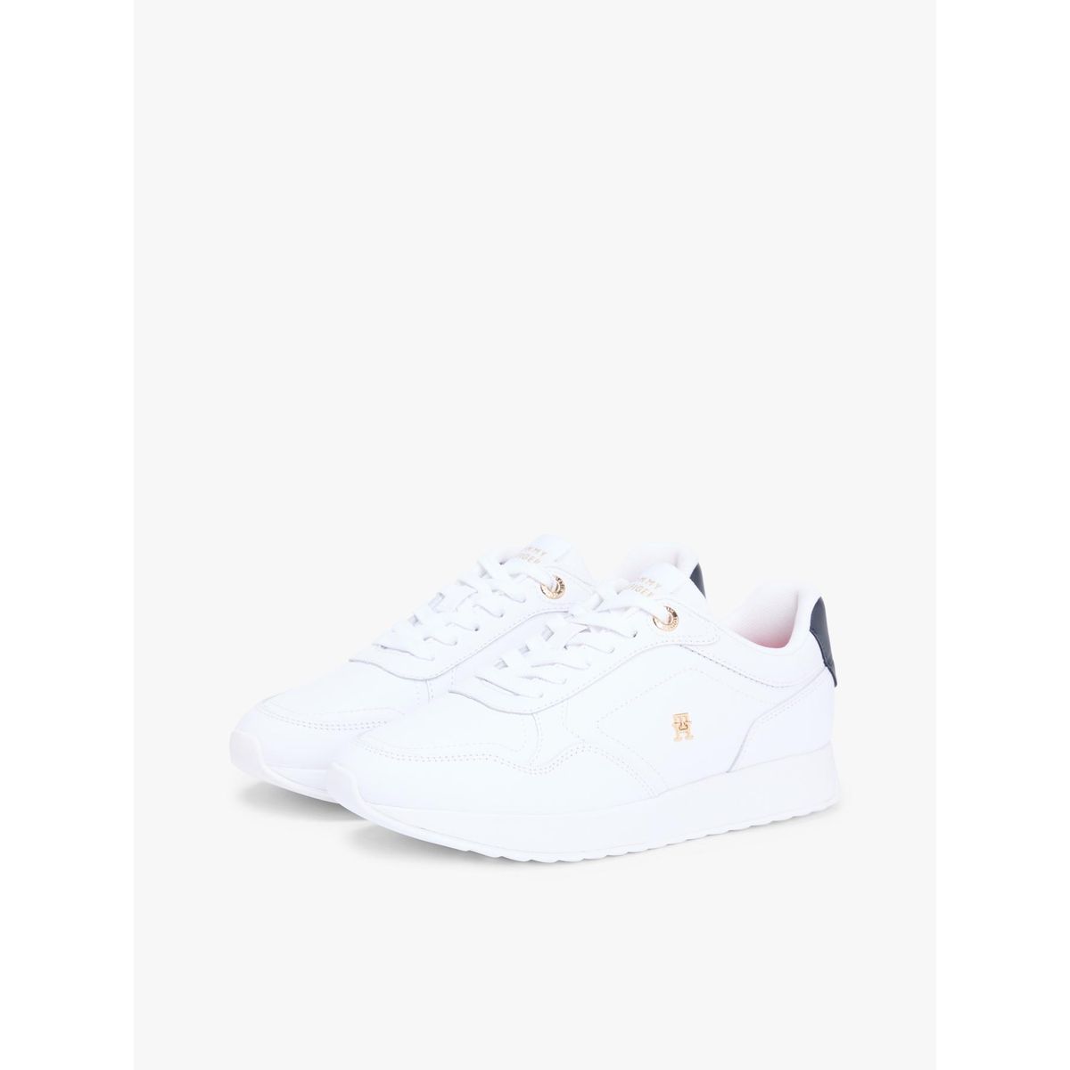 TOMMY HILFIGER - Zapatillas Corporate De Cuero Blanco Tommy Hilfiger