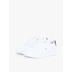 TOMMY HILFIGER - Zapatillas Corporate De Cuero Blanco