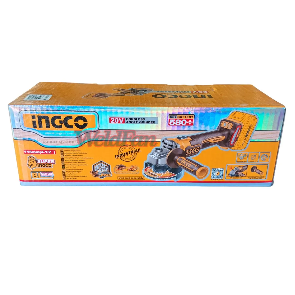 INGCO - ESMERIL BL INALAMBRICO INDUSTRIAL 4 1/2″ 20V/115MM