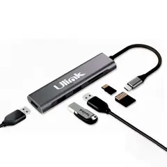 ULINK - Adaptador Multipuerto USB-C 5 En 1 UL-ADC530RD Alumino