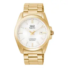 Q&Q - RELOJ S23A-508PK AUTOMATICO DORADO HOMBRE 50 ANIVERSARIO