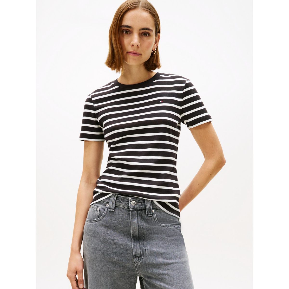 TOMMY HILFIGER - Polera Cody Slim Fit Negro Tommy Hilfiger
