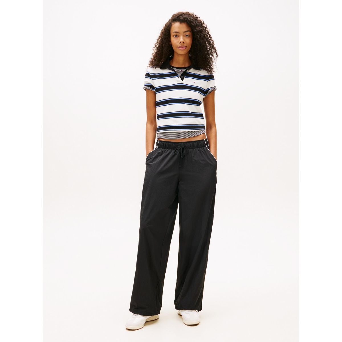 TOMMY HILFIGER - Pantalón Wide Track Con Logo Negro Tommy Jeans