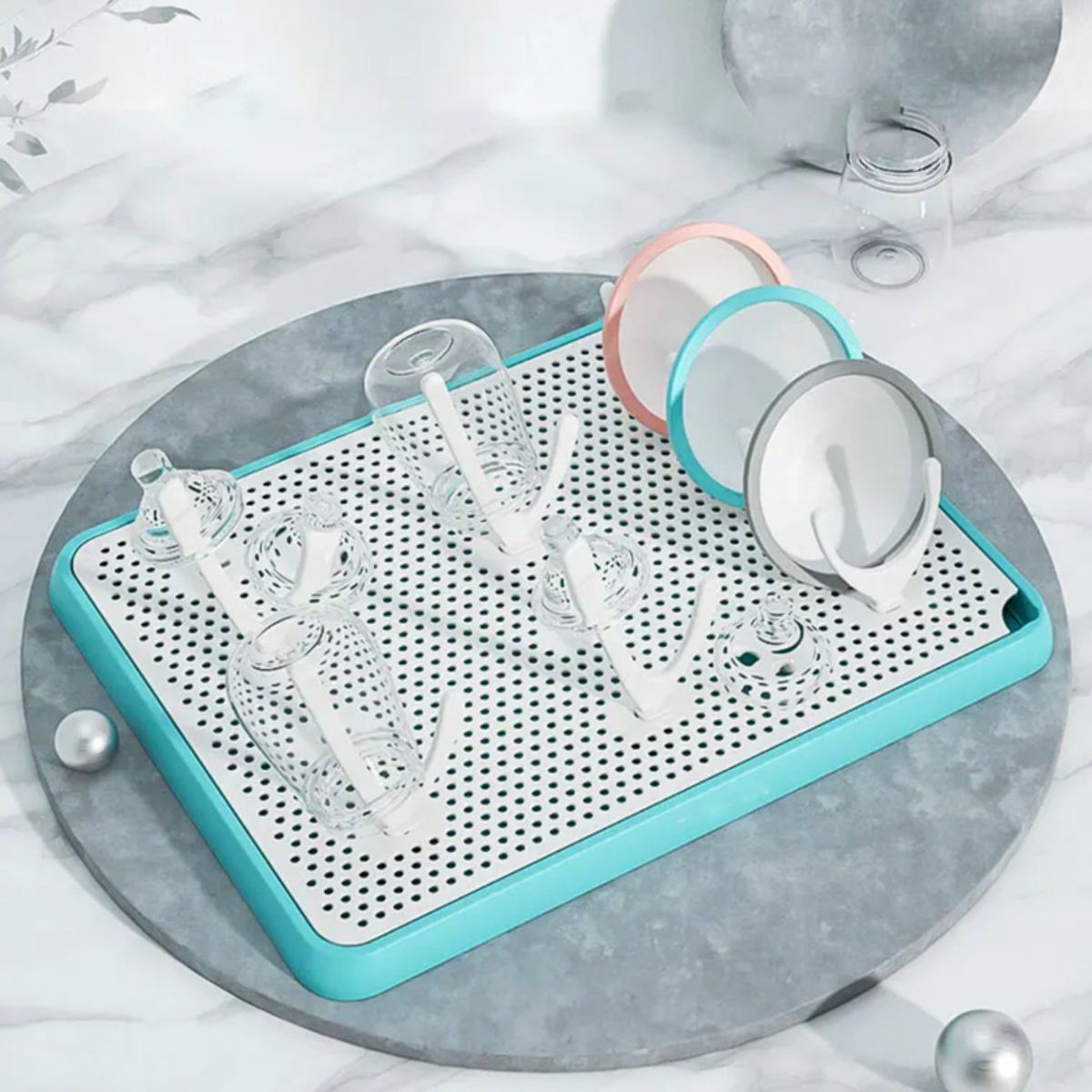 KIDSCOOL - Escurridor De Mamaderas y Botellas Libre de BPA
