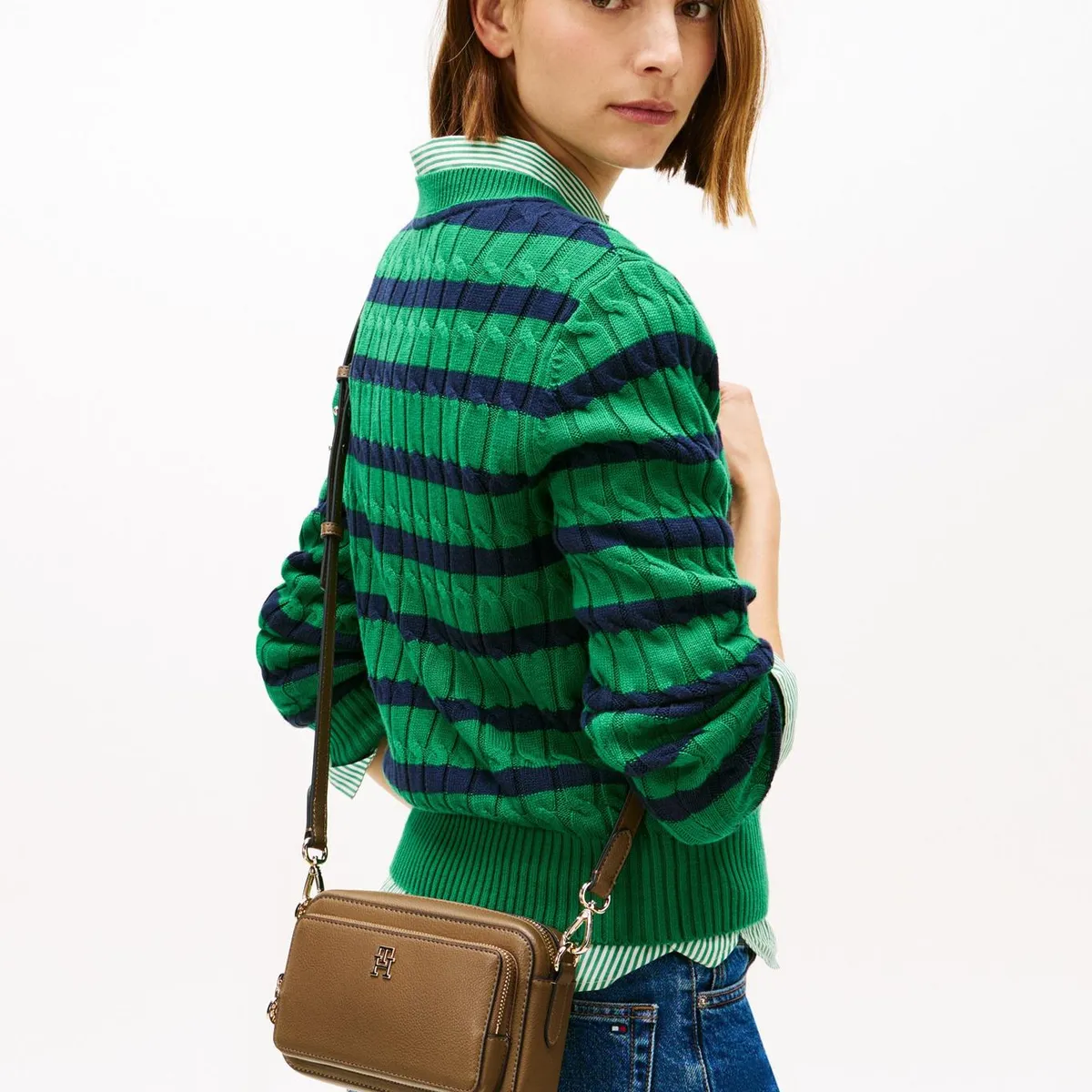 TOMMY HILFIGER - Cartera Bandolera Hilfiger Icon Café Tommy Hilfiger