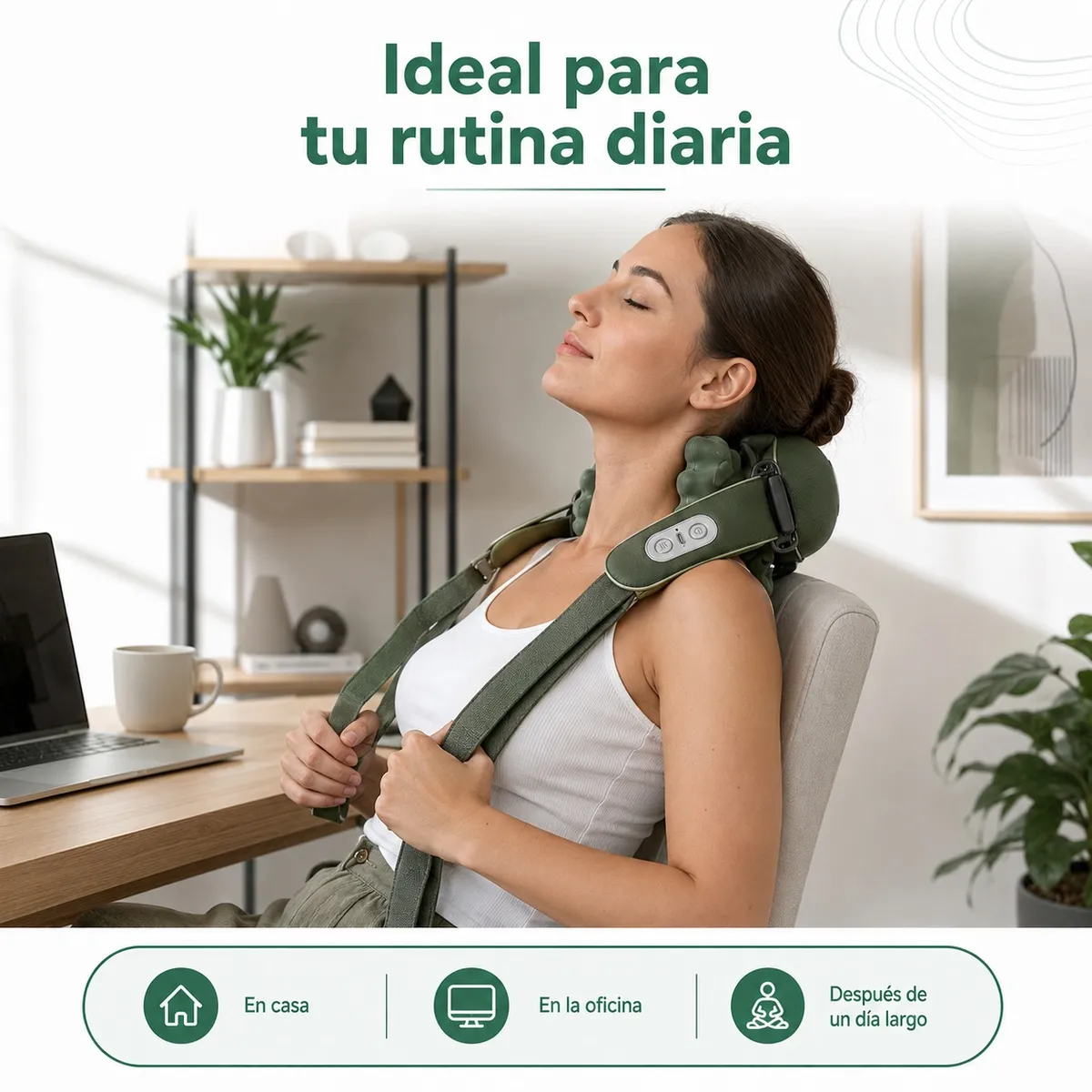DOPA - Masajeador Cuello Y Hombros Shiatsu Con Calor Recargable Ver