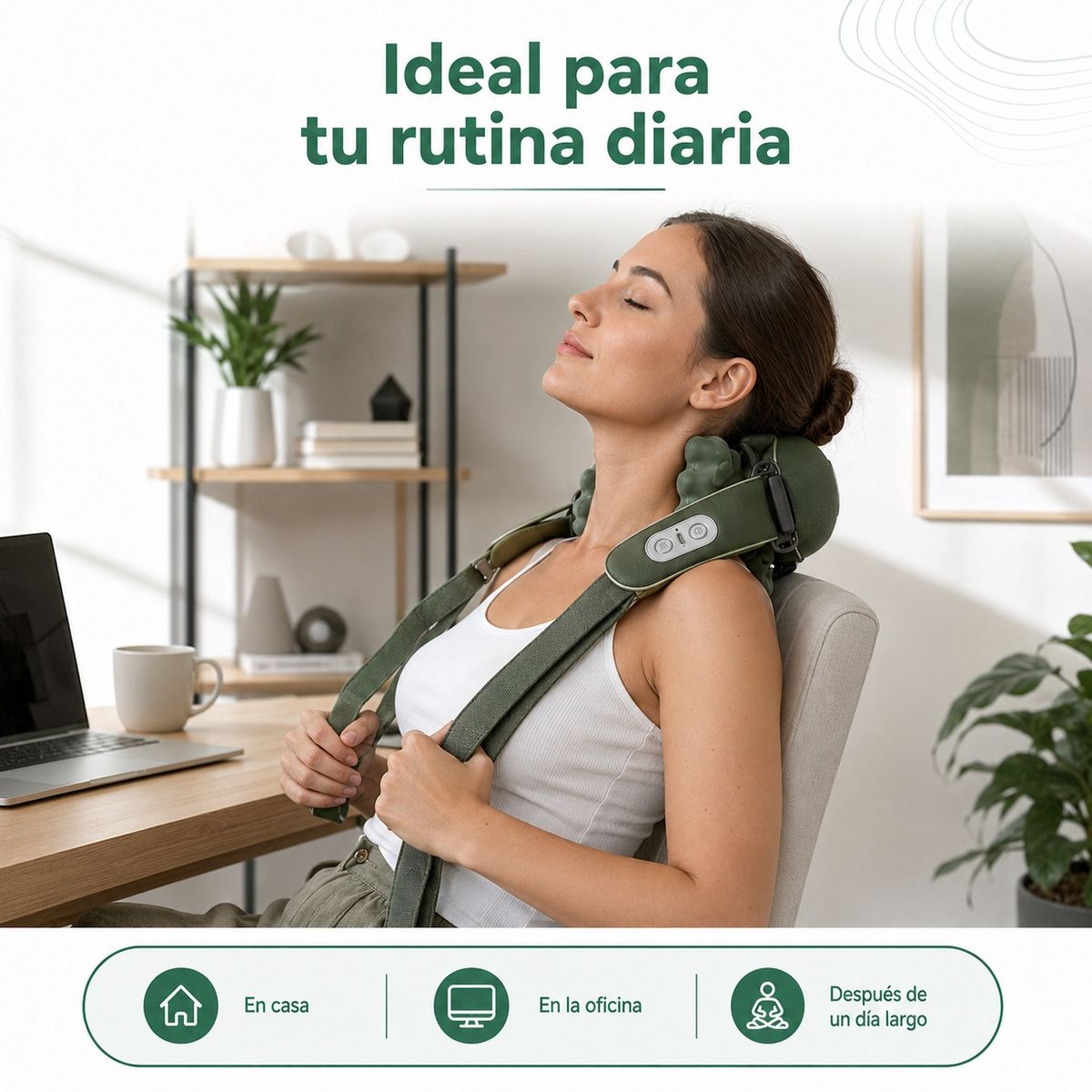 DOPA - Masajeador Cuello Y Hombros Shiatsu Con Calor Recargable Ver