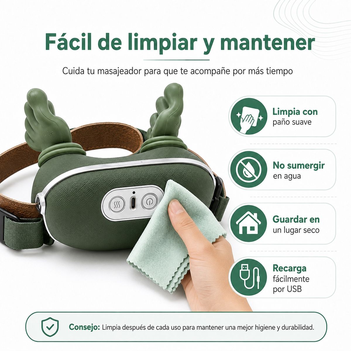 DOPA - Masajeador Cuello Y Hombros Shiatsu Con Calor Recargable Ver