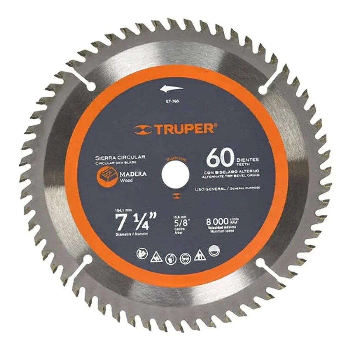 TRUPER - SIERRA CIRCULAR 7 14 X 60 D MELAMINA TRUPER