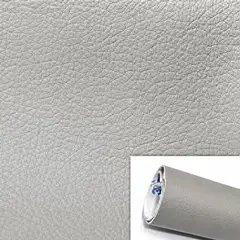 GENERICO - PACK 3 PARCHE ECOCUERO ADHESIVO GRIS – 50CM X 1,60CM
