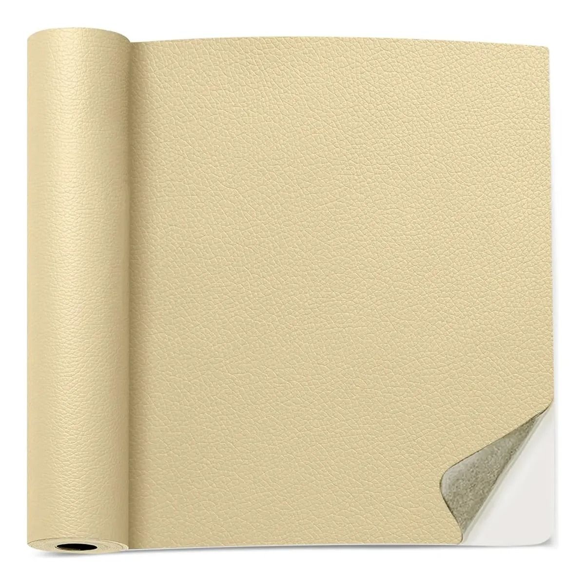 GENERICO - PACK 3 PARCHE  ECOCUERO ADHESIVO BEIGE– 50CM X 1,60CM