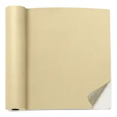 GENERICO - PACK 3 PARCHE ECOCUERO ADHESIVO BEIGE– 50CM X 1,60CM