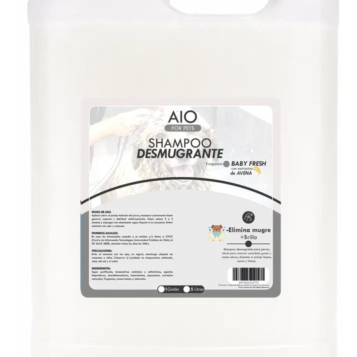 GENERICO - Shampoo Desmugrante Para Perros Hipoalergénico 5 Litros