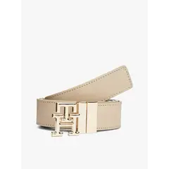 TOMMY HILFIGER - Cinturón Reversible Monogram Beige